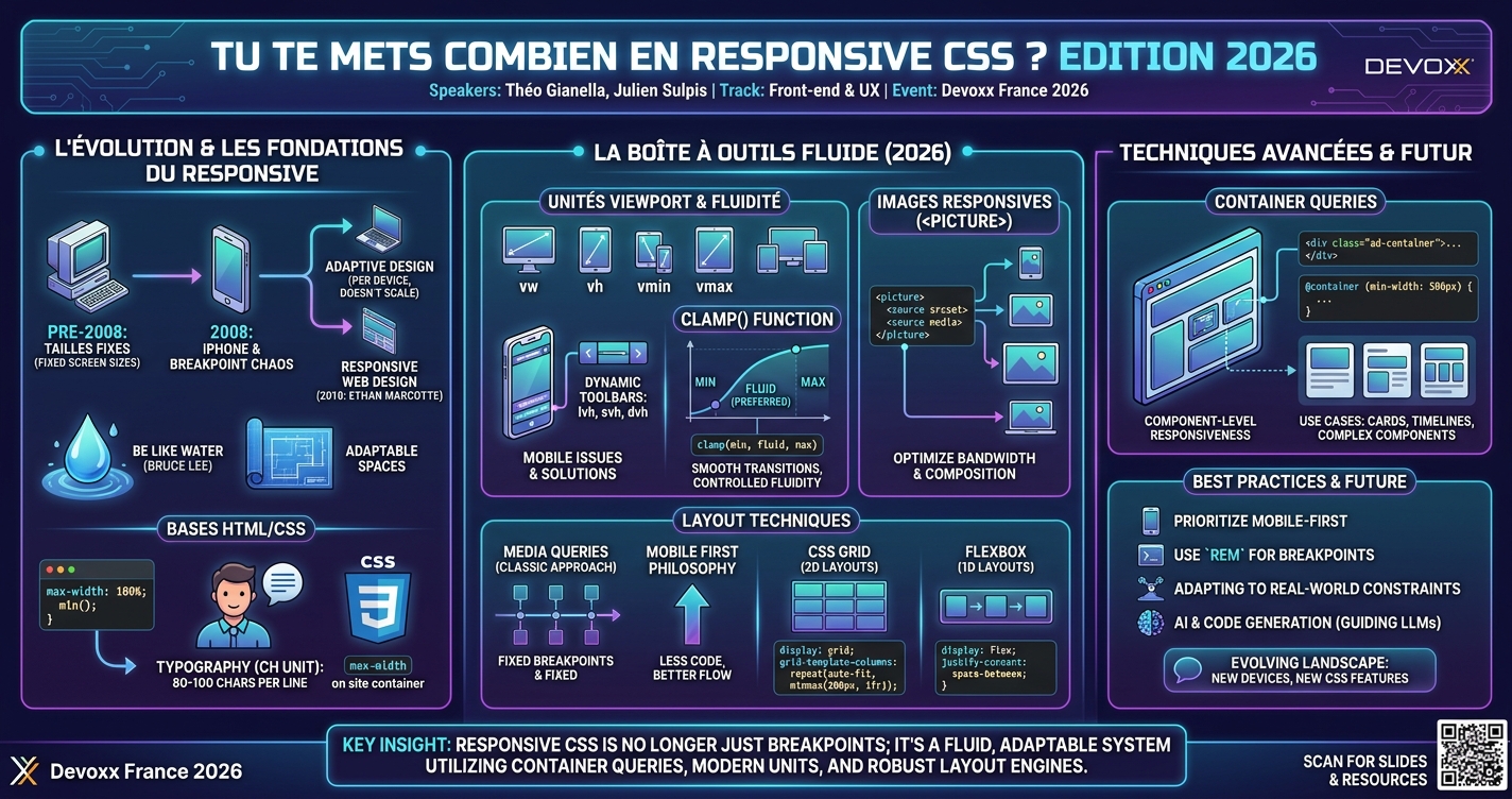 Tu te mets combien en responsive CSS ? Edition 2026 infographic