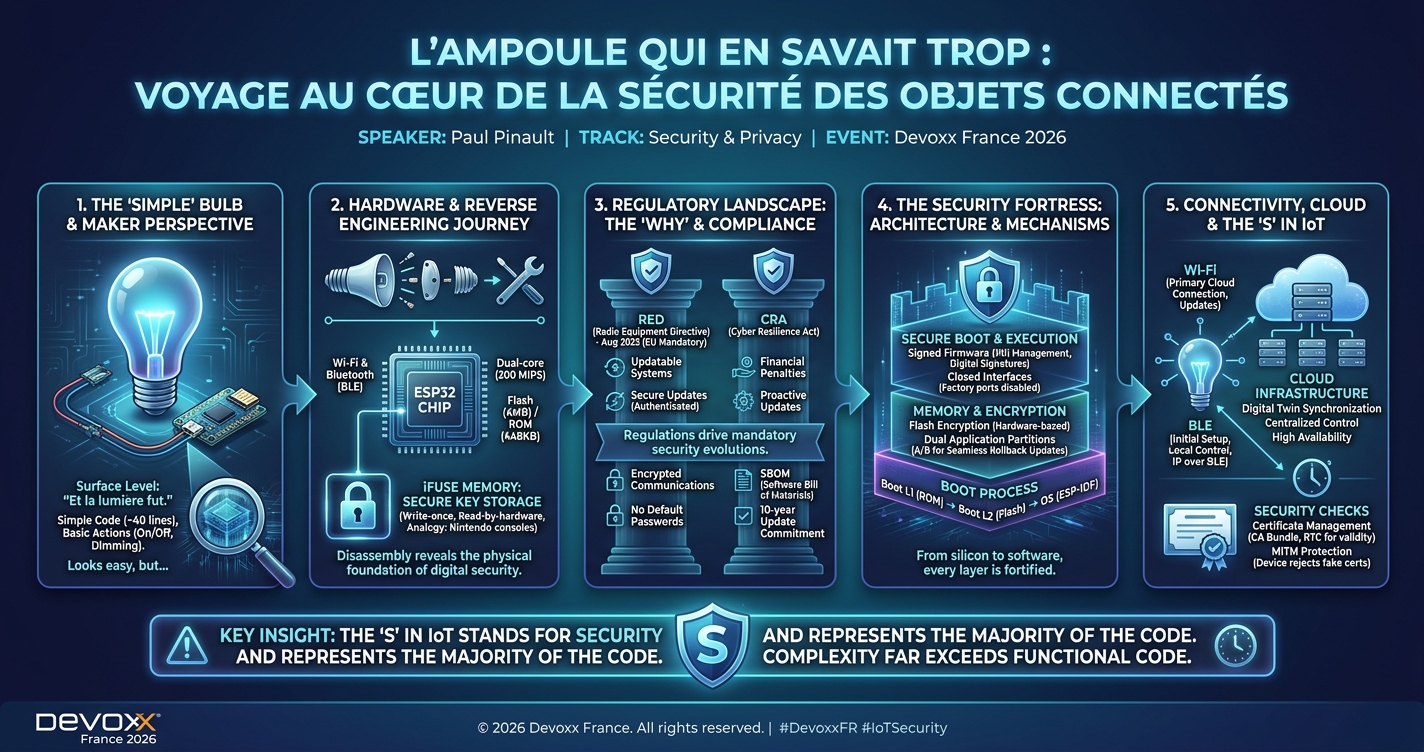 L’ampoule qui en savait trop : voyage au cœur de la sécurité des objets connecté infographic