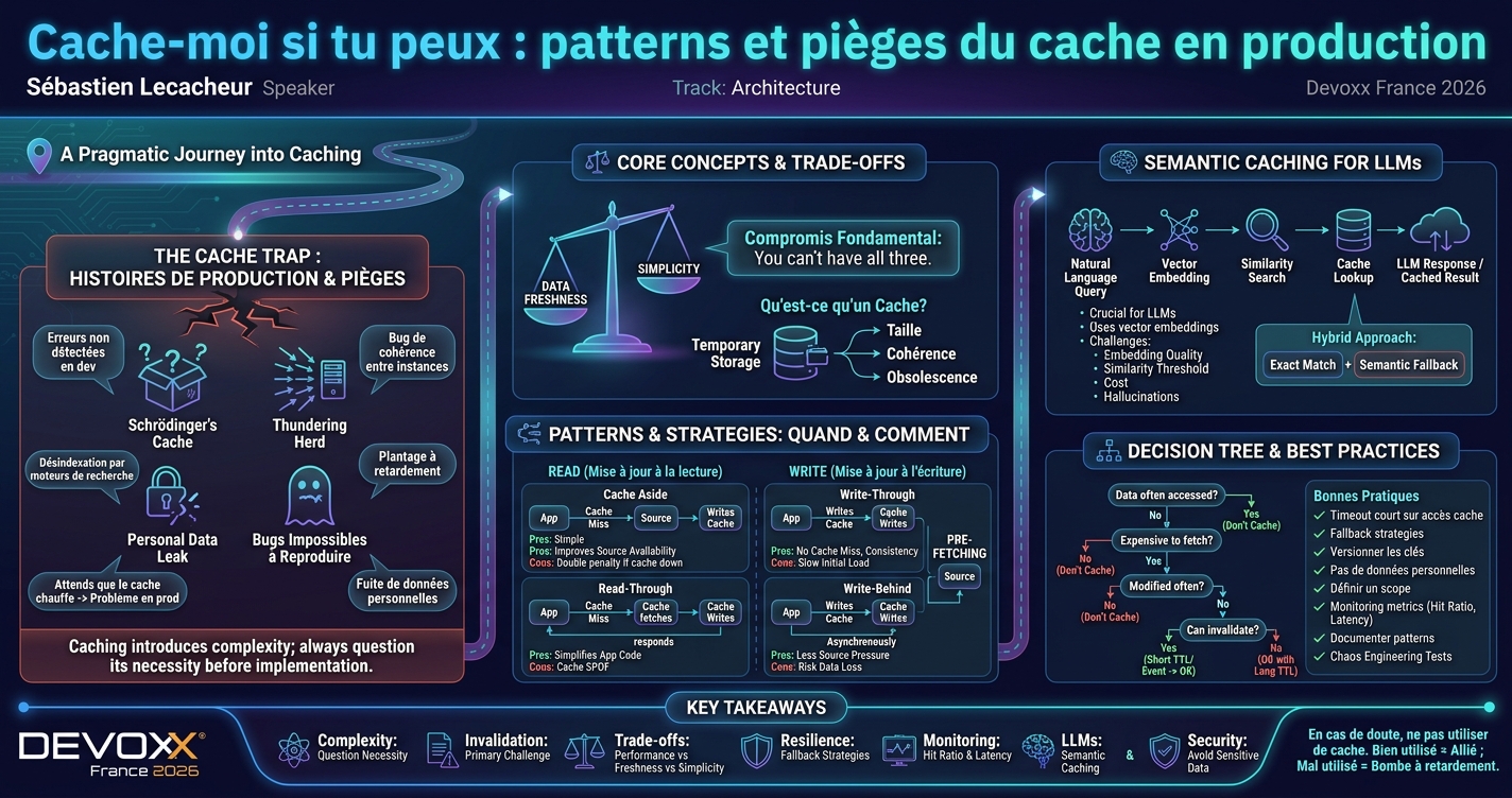 Cache-moi si tu peux : patterns et pièges du cache en production infographic