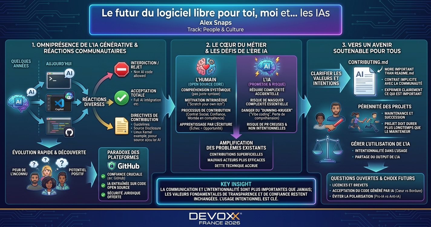 Le futur du logiciel libre pour toi, moi et... les IAs infographic