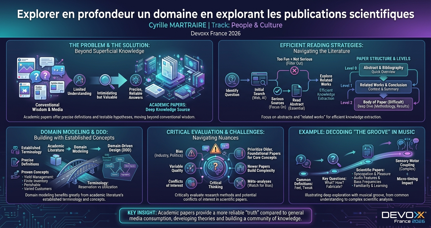 Explorer en profondeur un domaine en explorant les publications scientifiques infographic