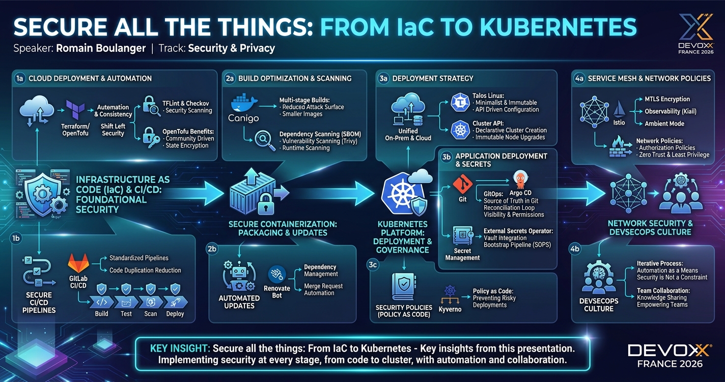 Secure all the things: From IaC to Kubernetes infographic