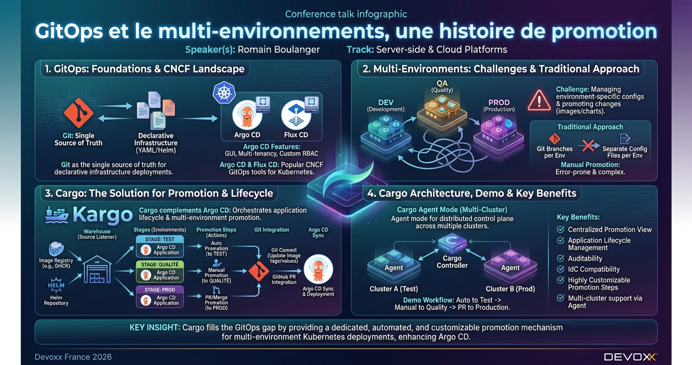 GitOps et le multi-environnements, une histoire de promotion infographic
