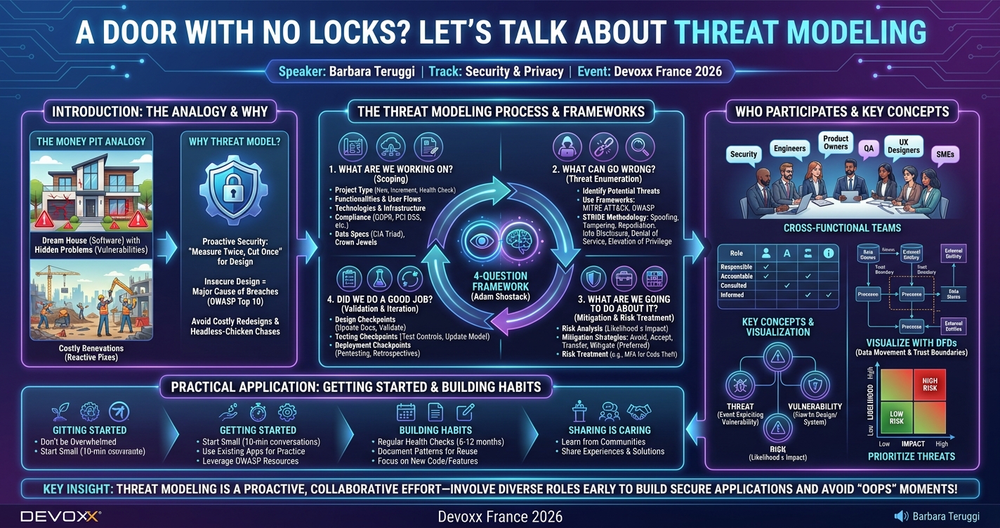 A door with no locks? Let’s talk about threat modeling infographic