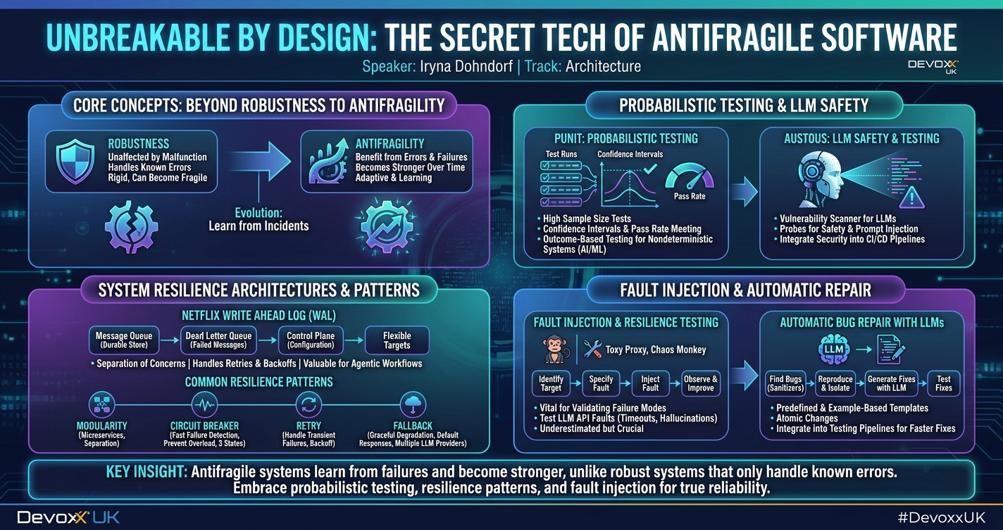 Unbreakable by Design: The Secret Tech of Antifragile Software infographic