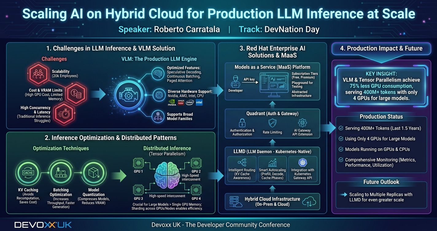 Scaling AI on Hybrid Cloud for Production LLM Inference at Scale infographic