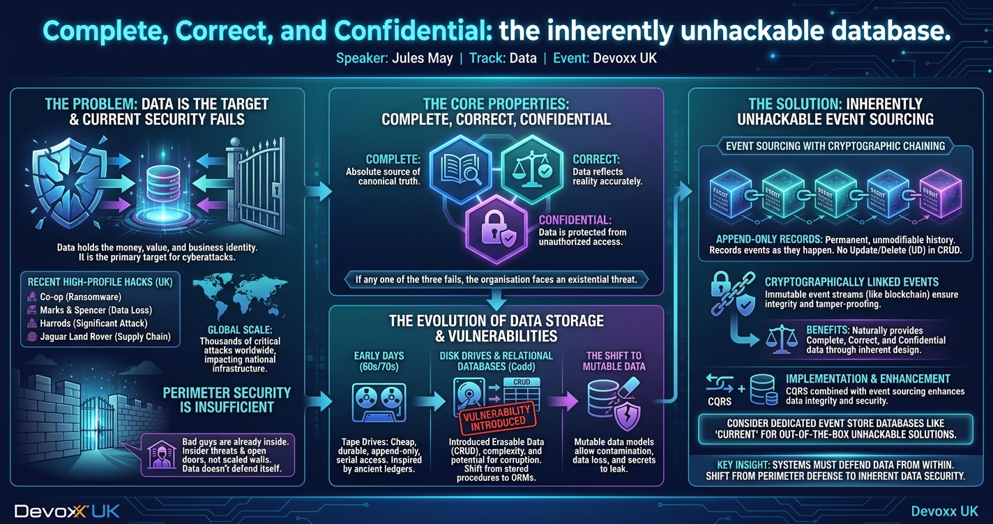 Complete, Correct, and Confidential: the inherently unhackable database. infographic
