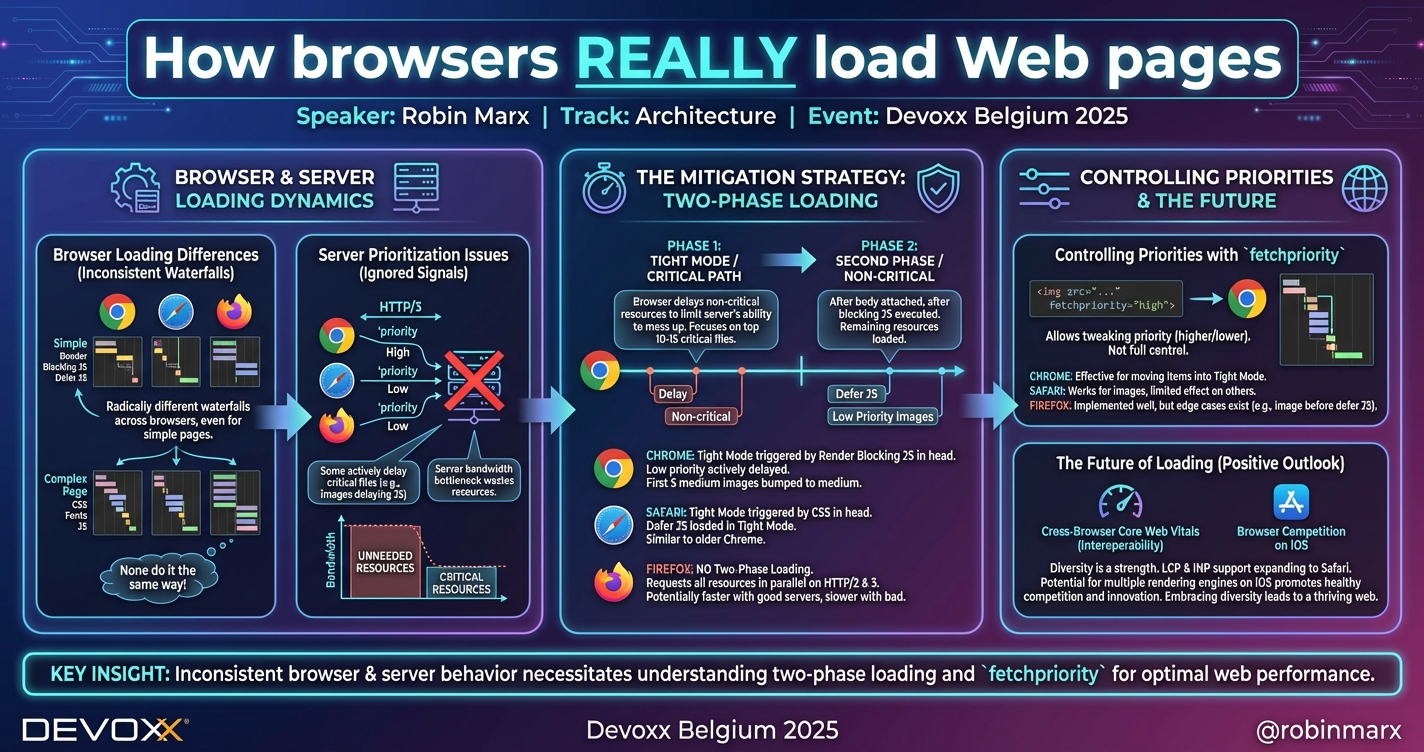 How browsers REALLY load Web pages infographic