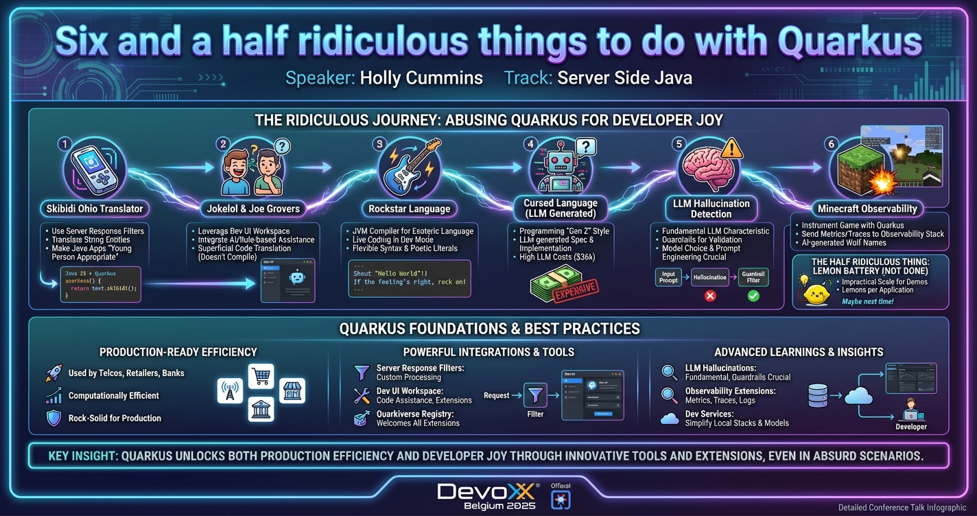 Six and a half ridiculous things to do with Quarkus infographic