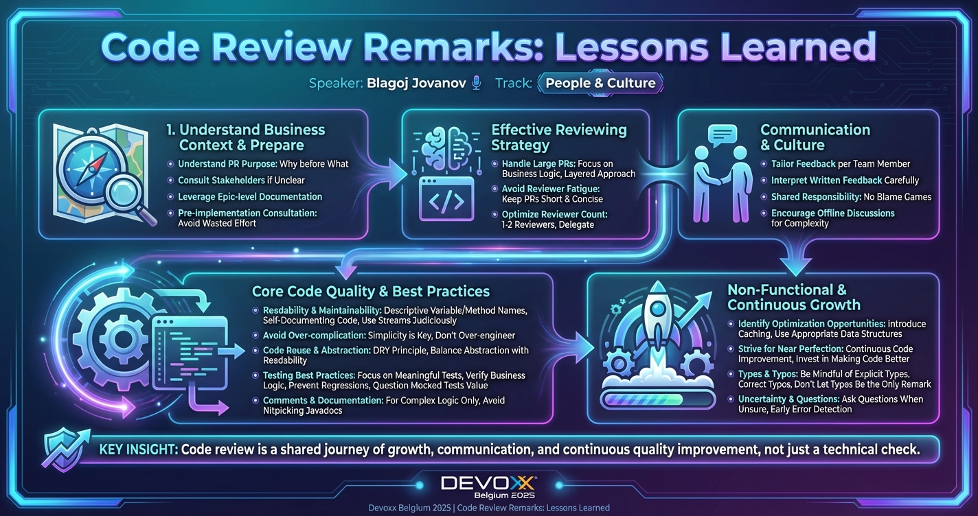 Code Review Remarks: Lessons Learned infographic