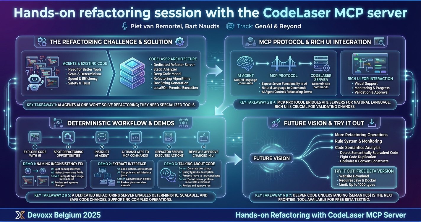 Hands-on refactoring session with the CodeLaser MCP server infographic