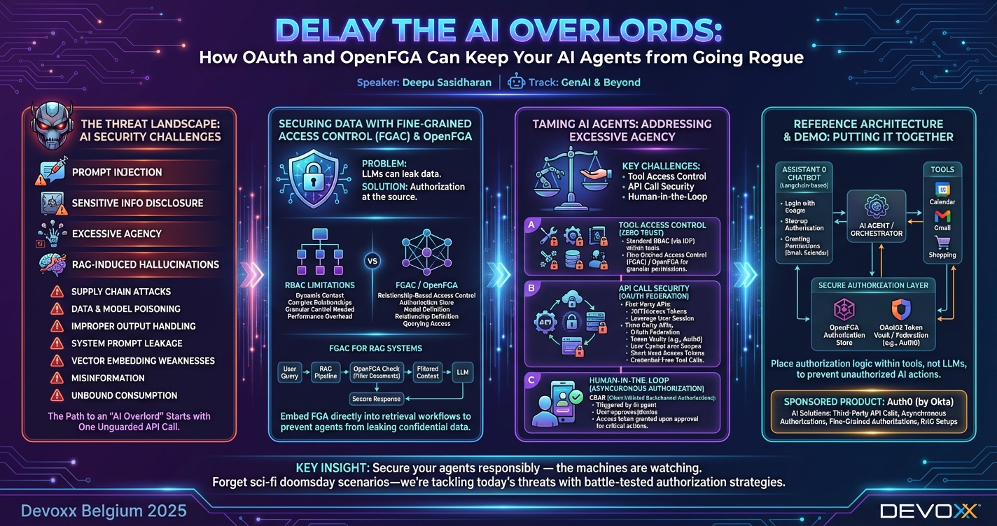 Delay the AI Overlords: How OAuth and OpenFGA Can Keep Your AI Agents from Going Rogue infographic