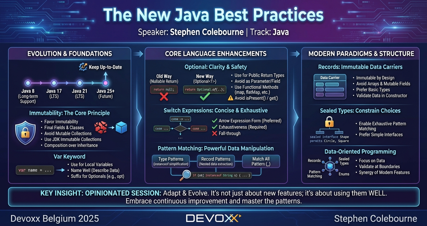 The New Java Best Practices infographic