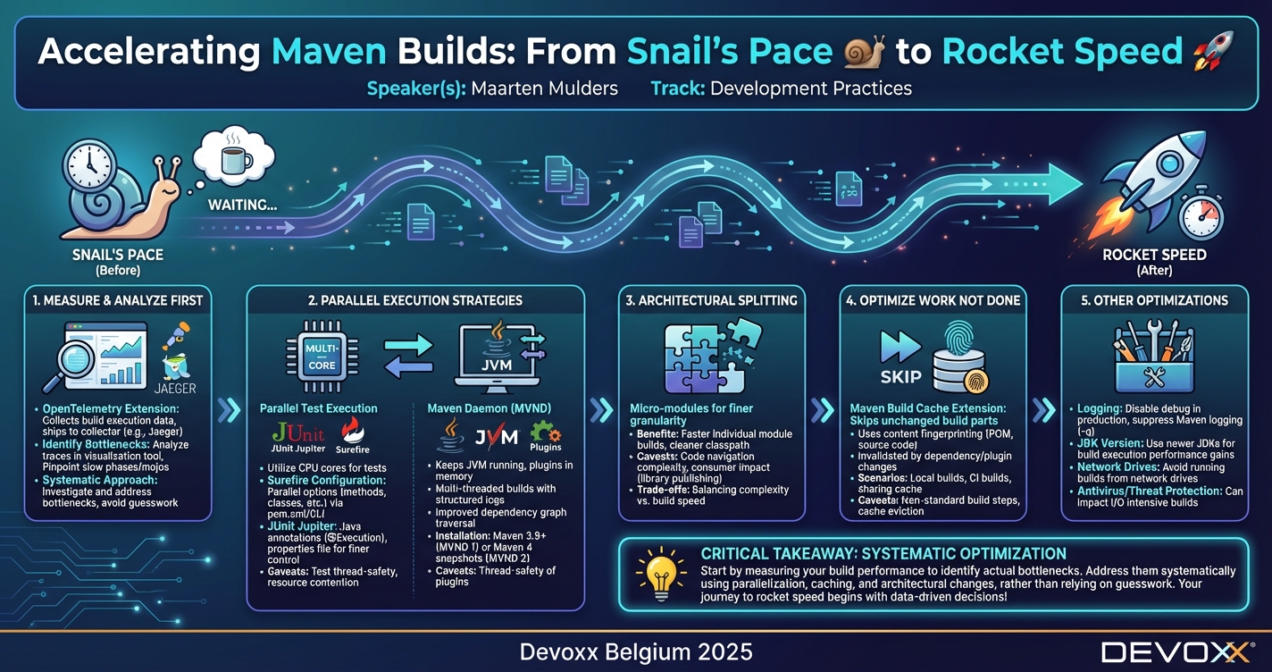 Accelerating Maven Builds: From Snail's Pace 🐌 to Rocket Speed 🚀 infographic