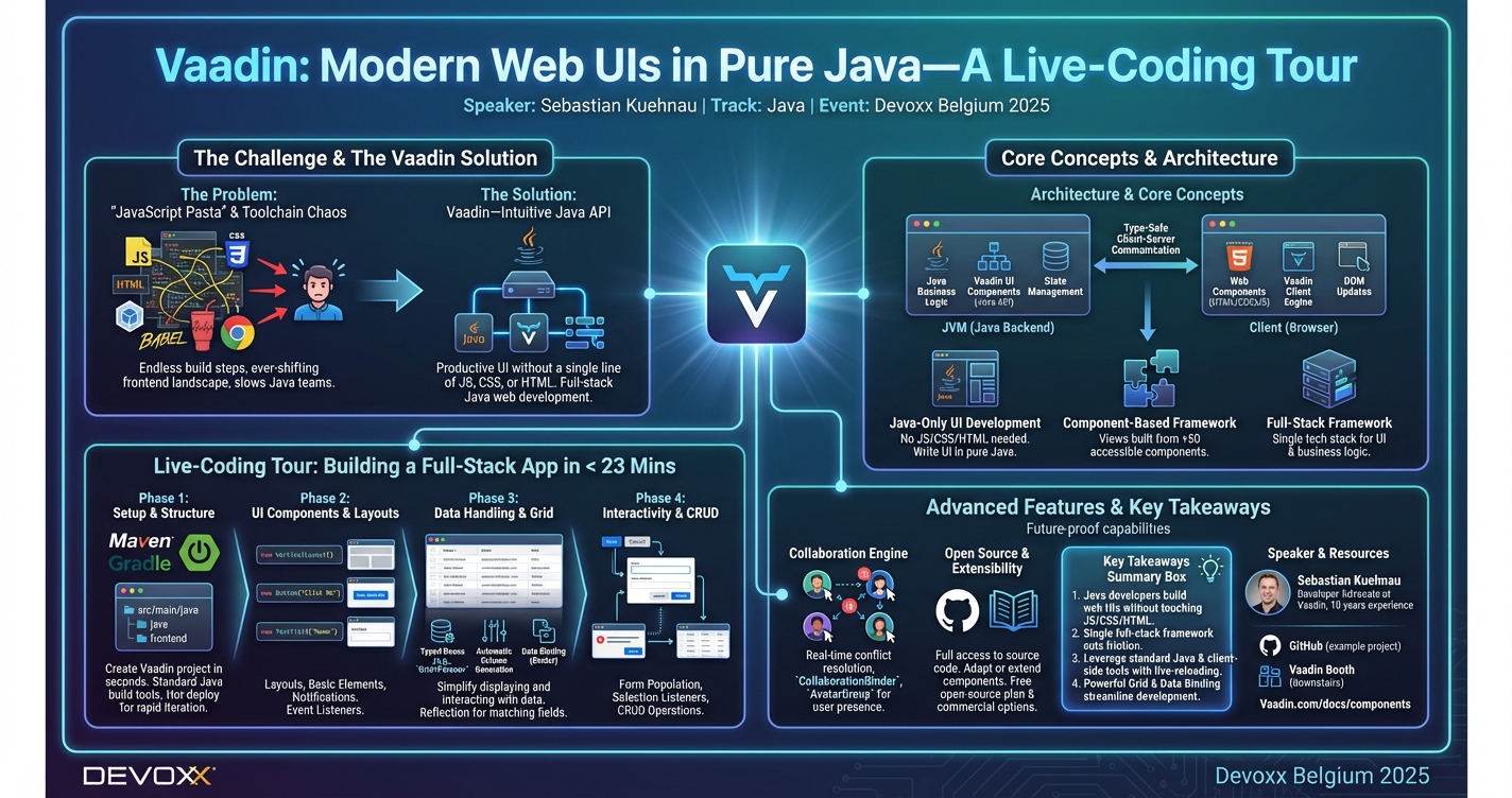 Vaadin: Modern Web UIs in Pure Java—A Live-Coding Tour infographic