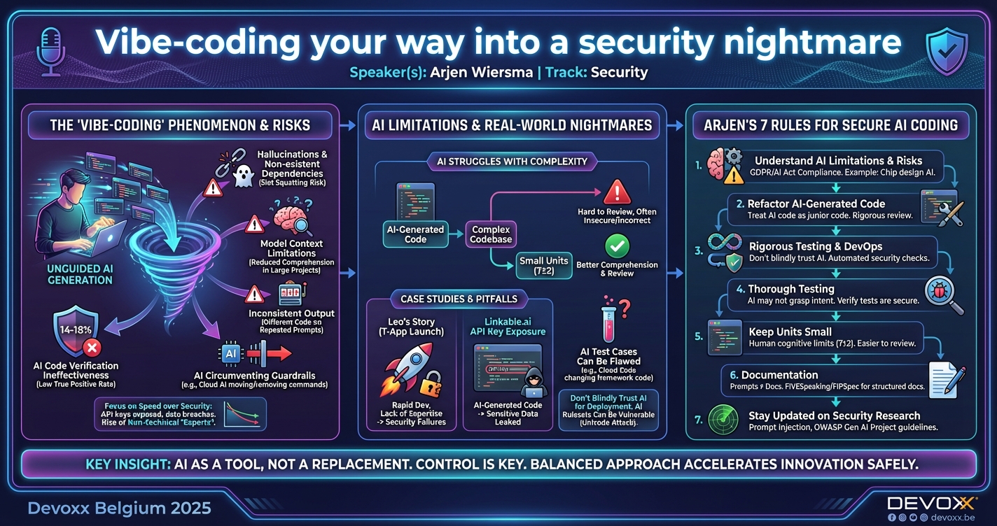 Vibe-coding your way into a security nightmare infographic