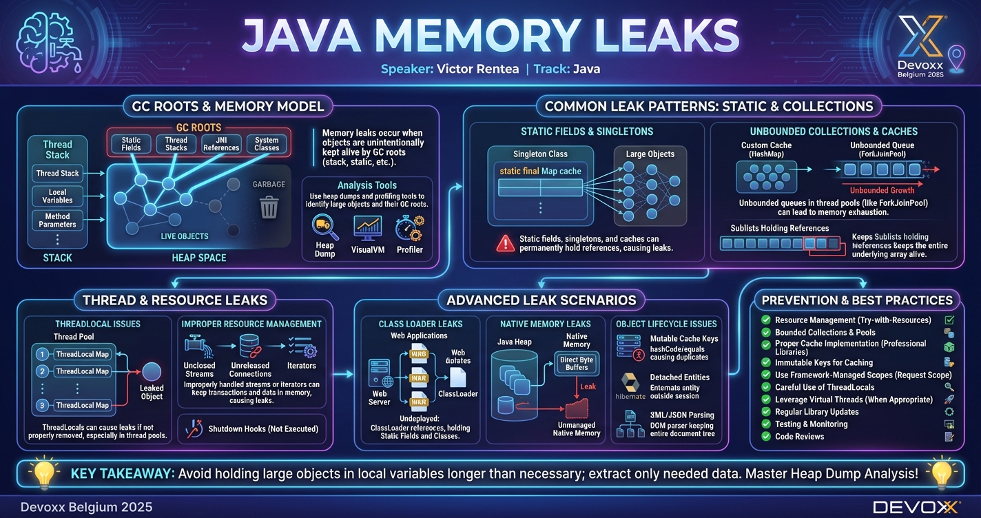 Java Memory Leaks infographic