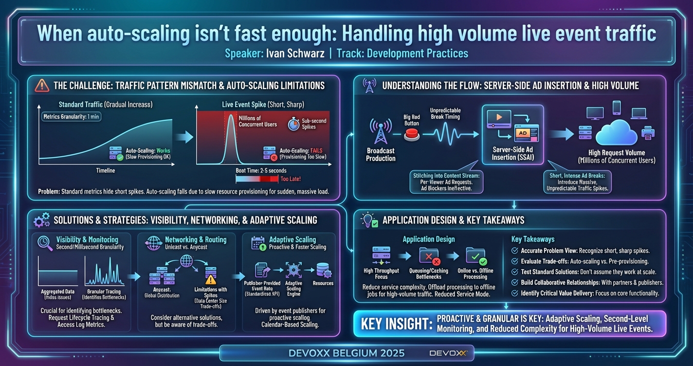When auto-scaling isn't fast enough: Handling high volume live event traffic infographic