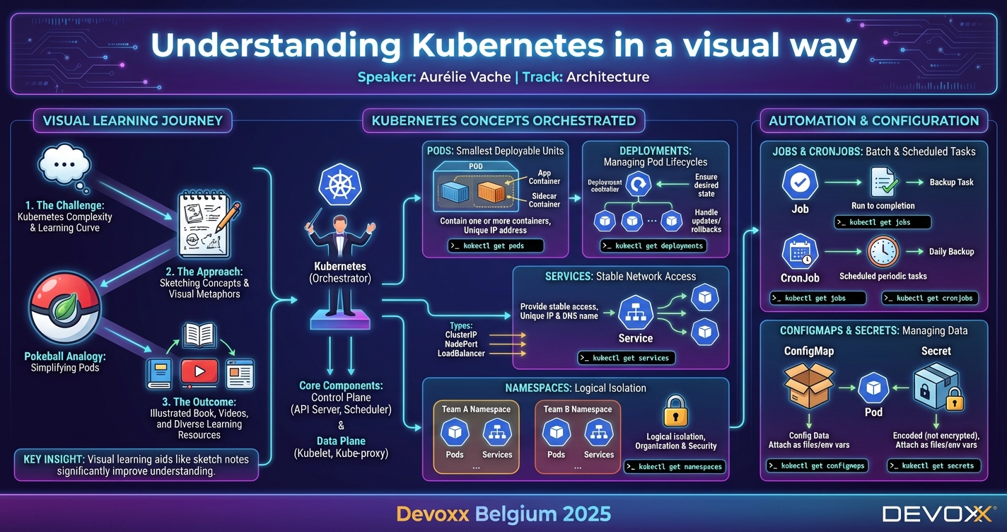 Understanding Kubernetes in a visual way infographic