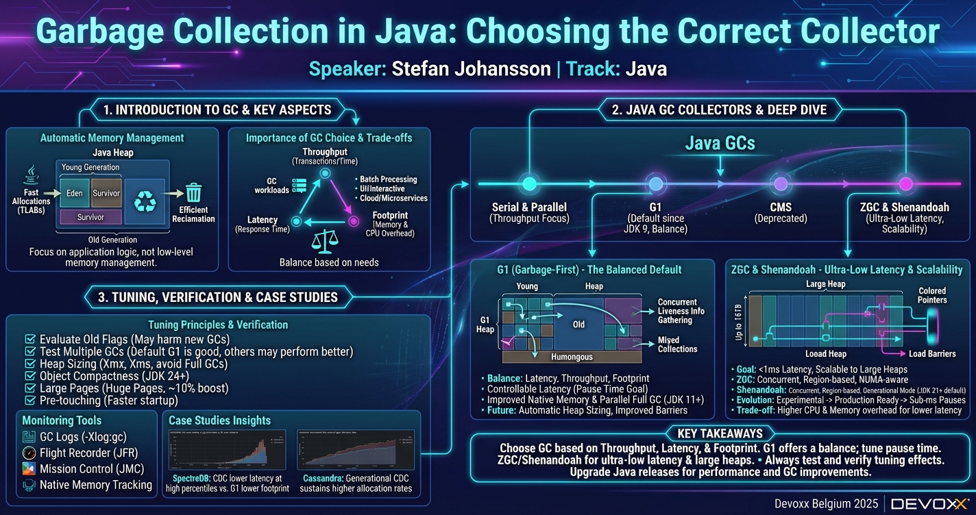 Garbage Collection in Java: Choosing the Correct Collector infographic