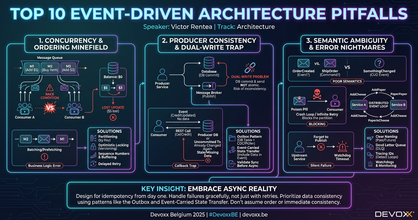 Top 10 Event-Driven Architecture Pitfalls infographic