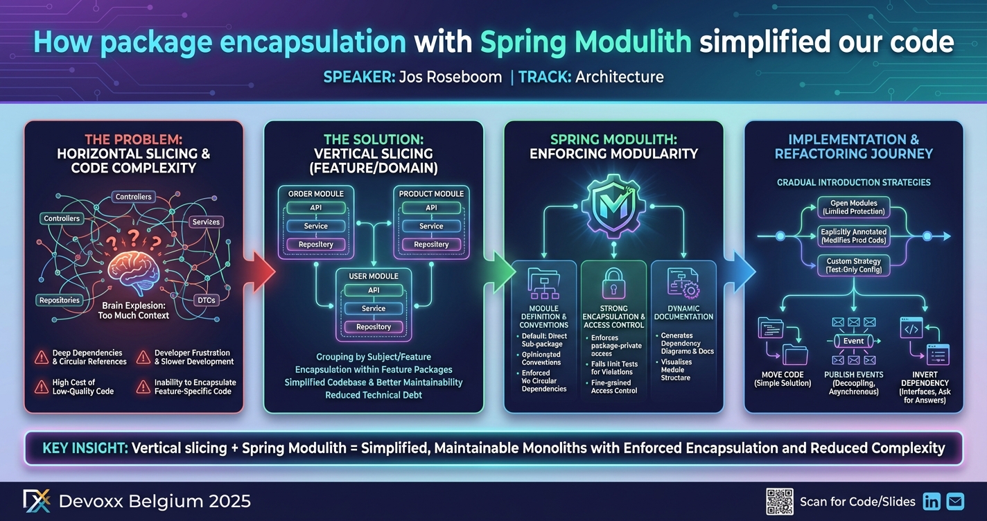 How package encapsulation with Spring Modulith simplified our code infographic