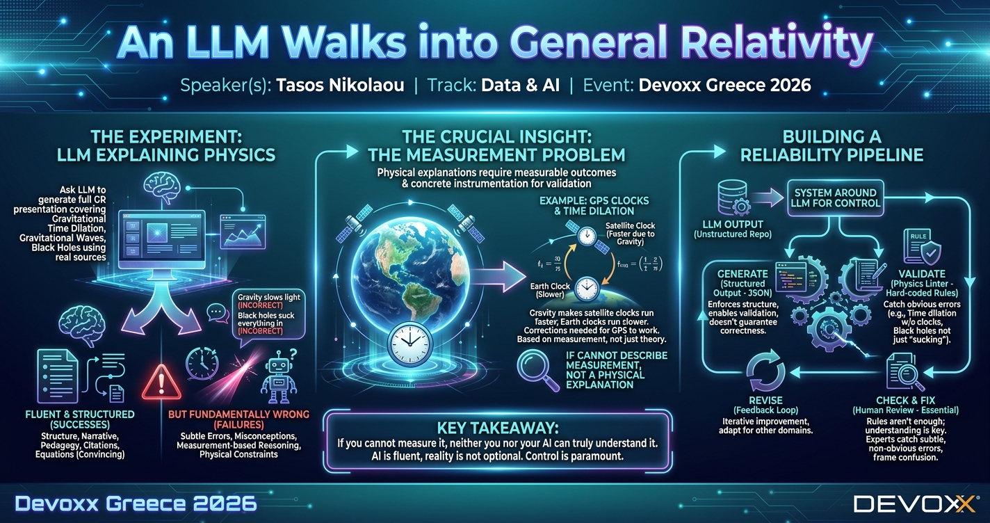 An LLM Walks into General Relativity infographic