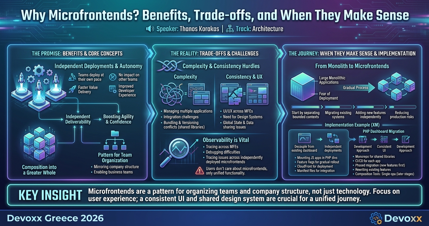 Why Microfrontends? Benefits, Trade-offs, and When They Make Sense infographic
