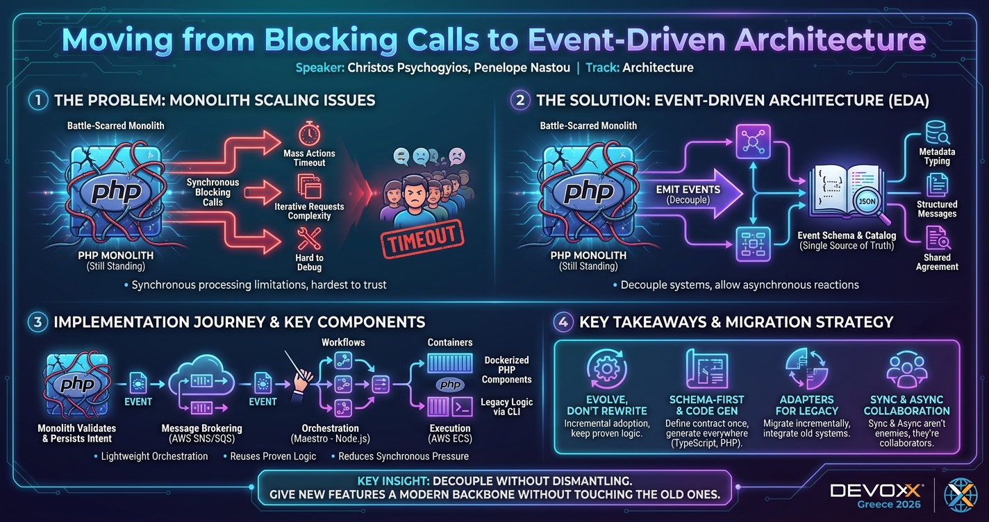 Moving from blocking calls to Event-Driven Architecture infographic