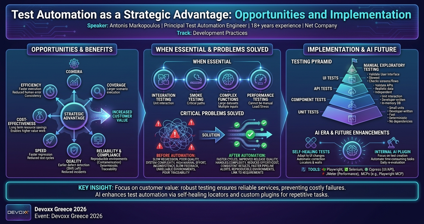 Test Automation as a Strategic Advantage: Opportunities and Implementation infographic