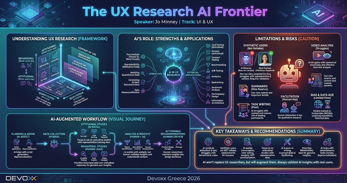 The UX Research AI Frontier infographic