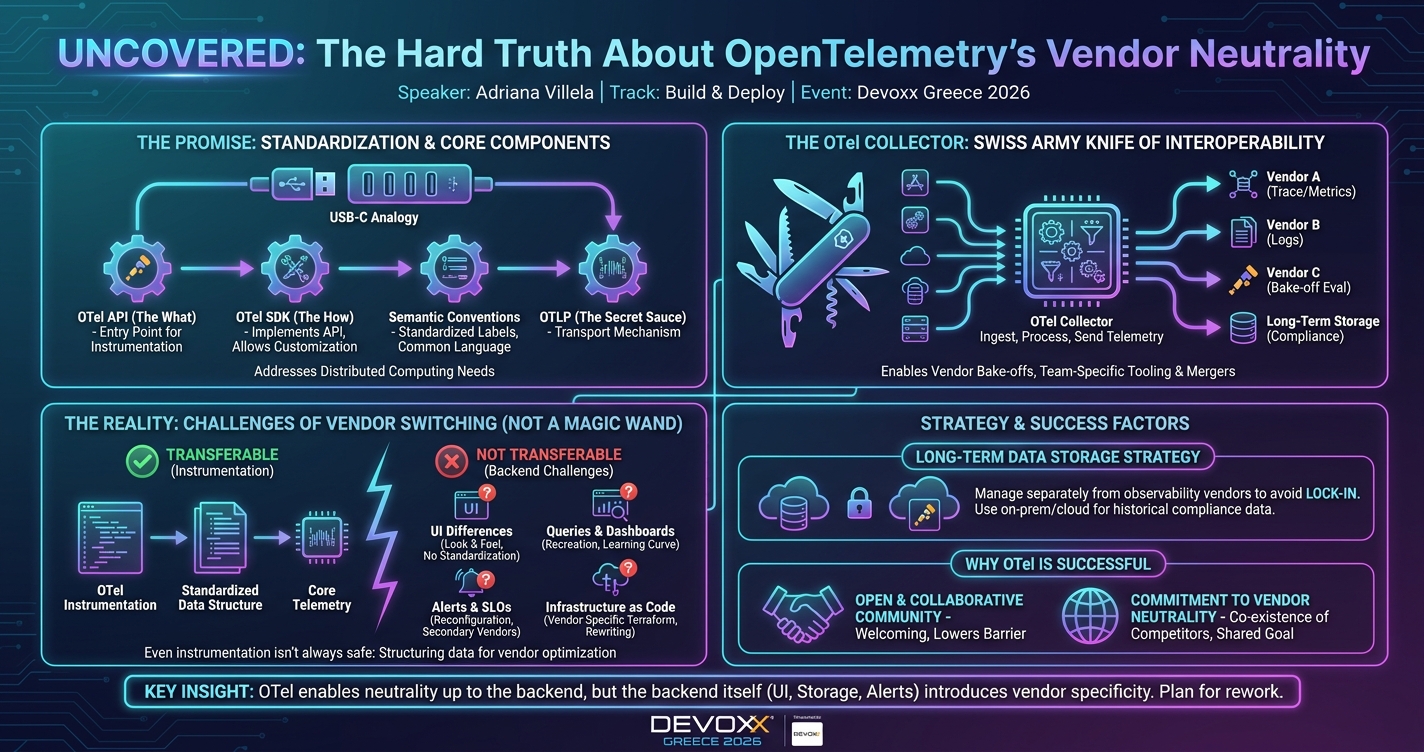 Uncovered: The Hard Truth About OpenTelemetry's Vendor Neutrality infographic