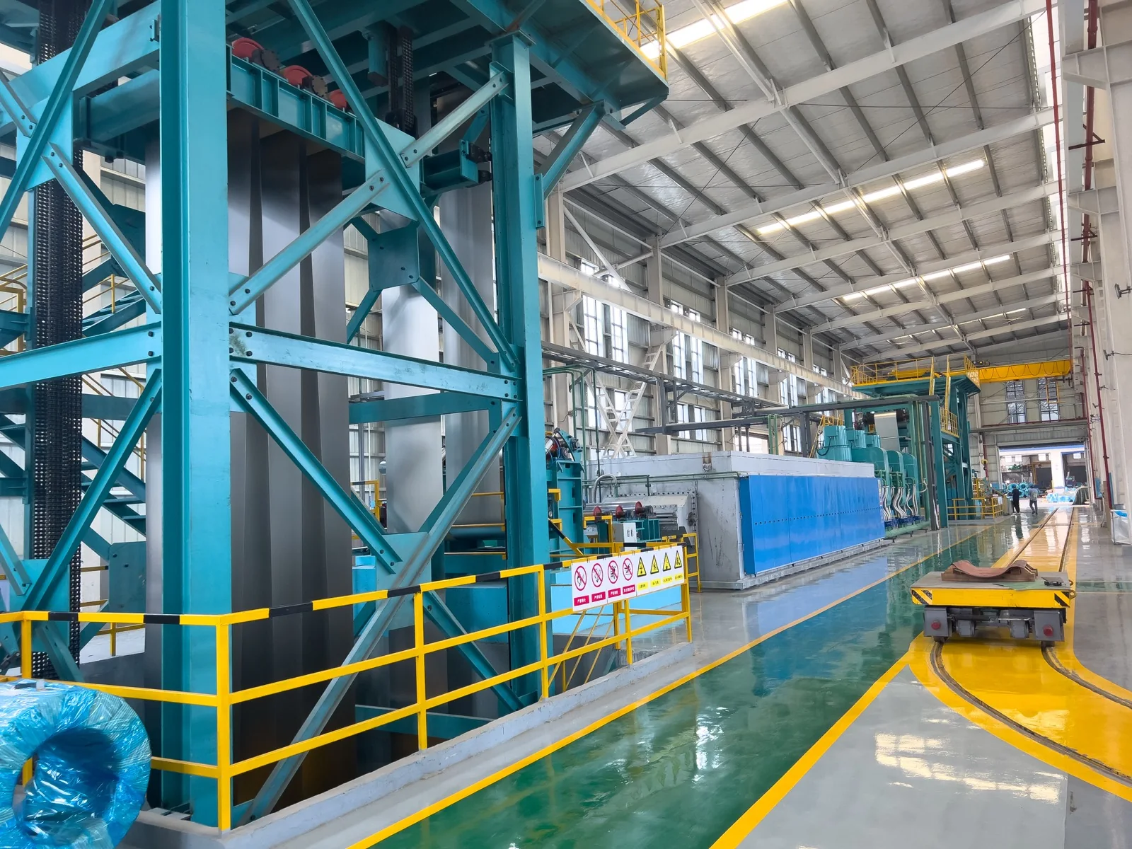 High-speed vertical looper bright annealing line