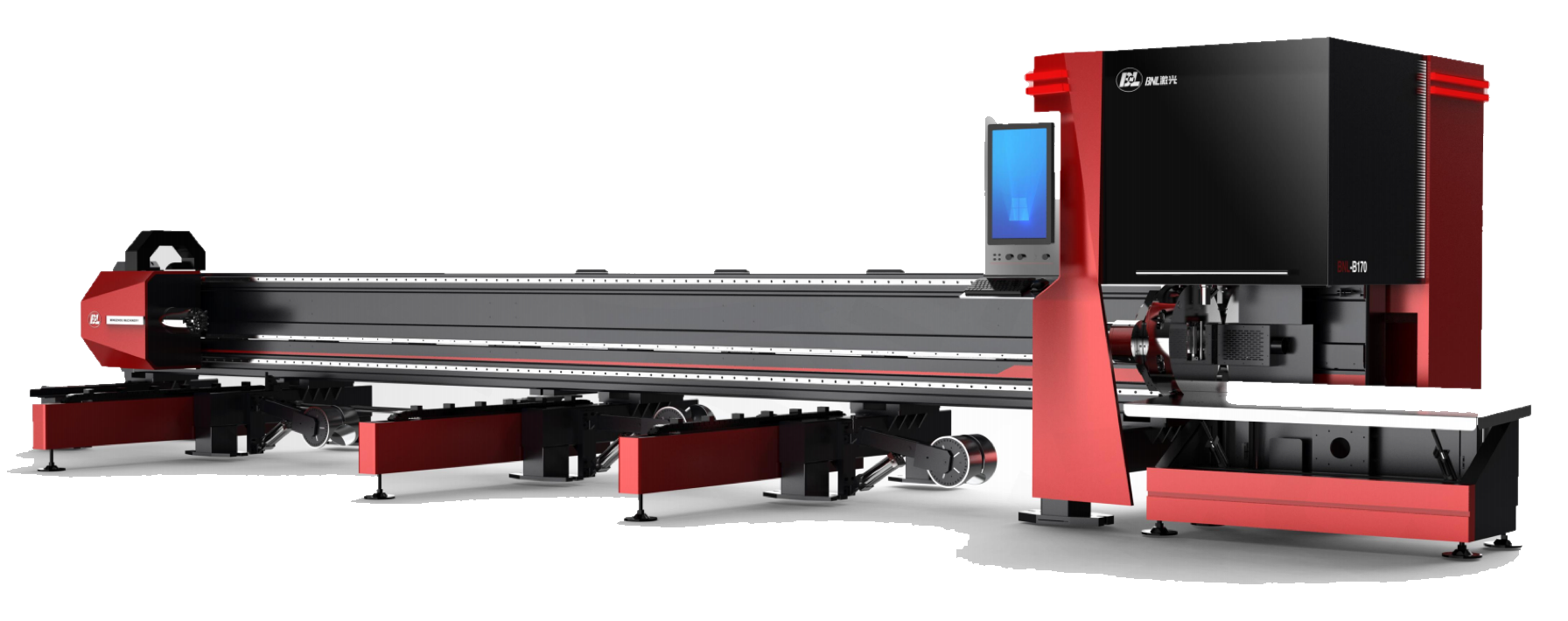 Side-mounted tube laser cutting machine