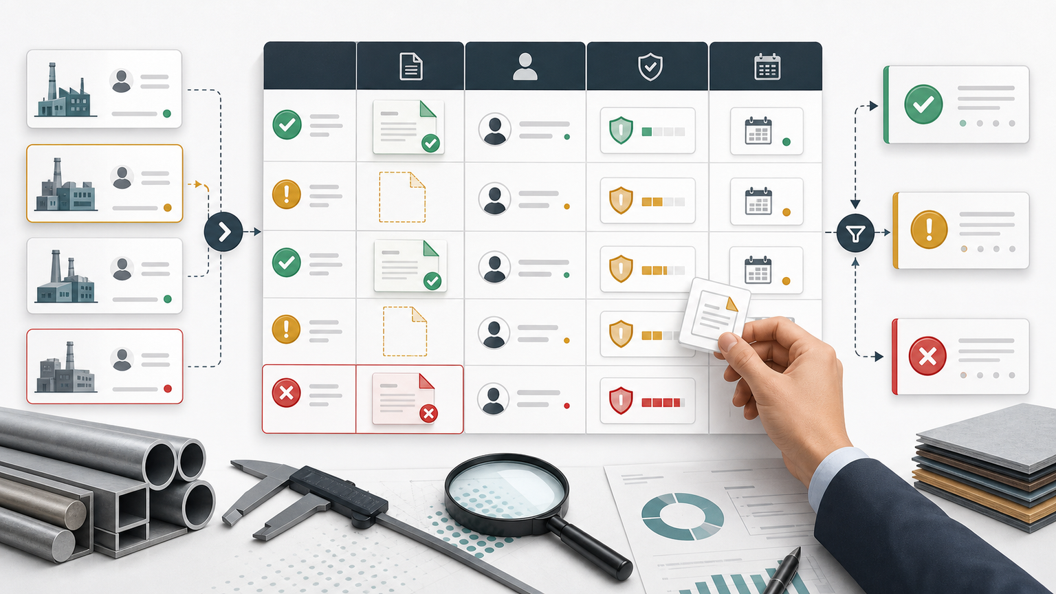how should buyers structure unresolved checks in supplier evaluation?