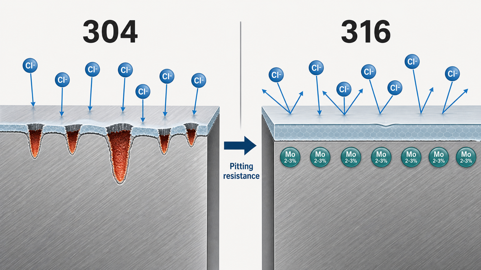 304 vs 316 corrosion resistance