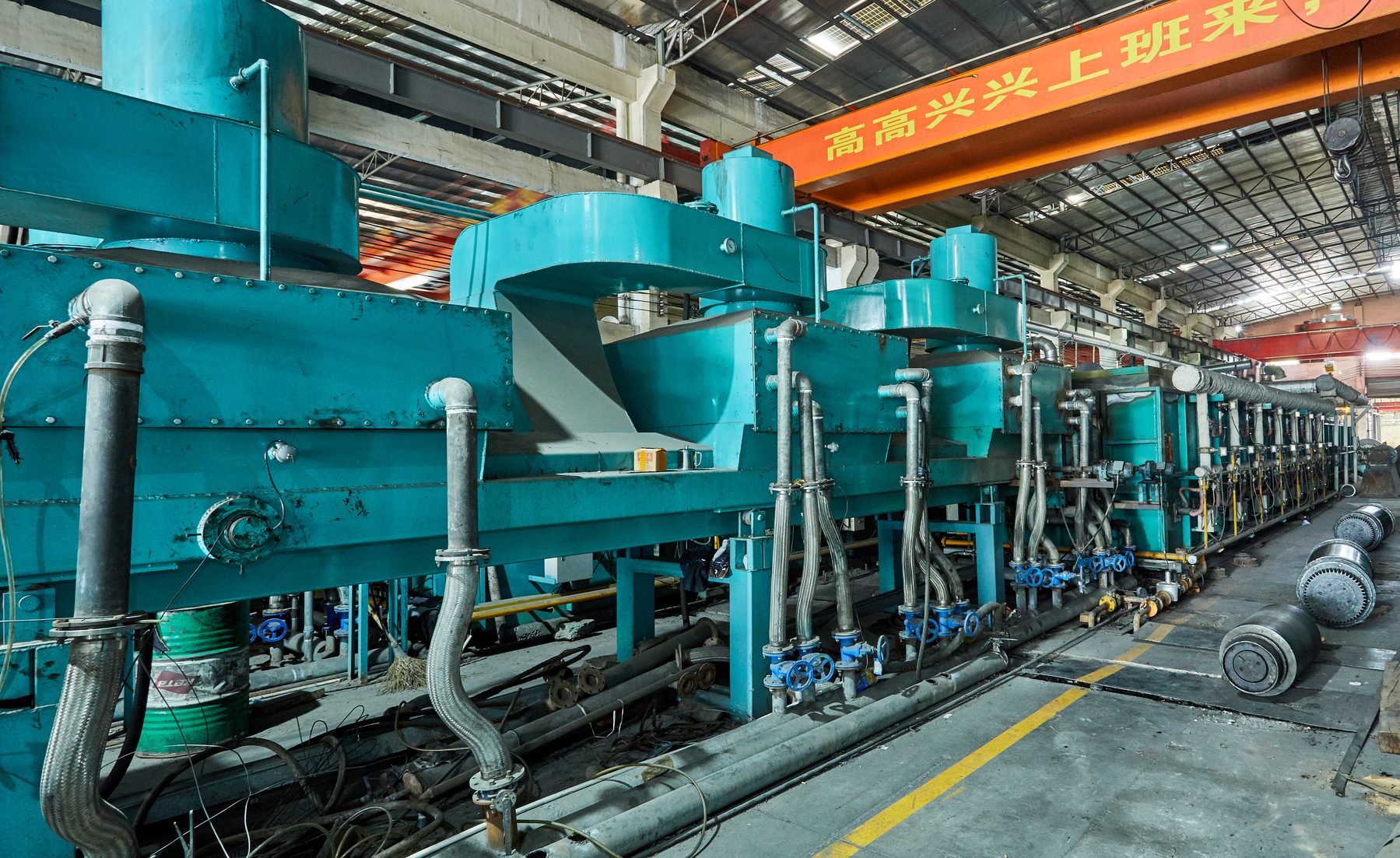Gas-fired bright annealing furnace line