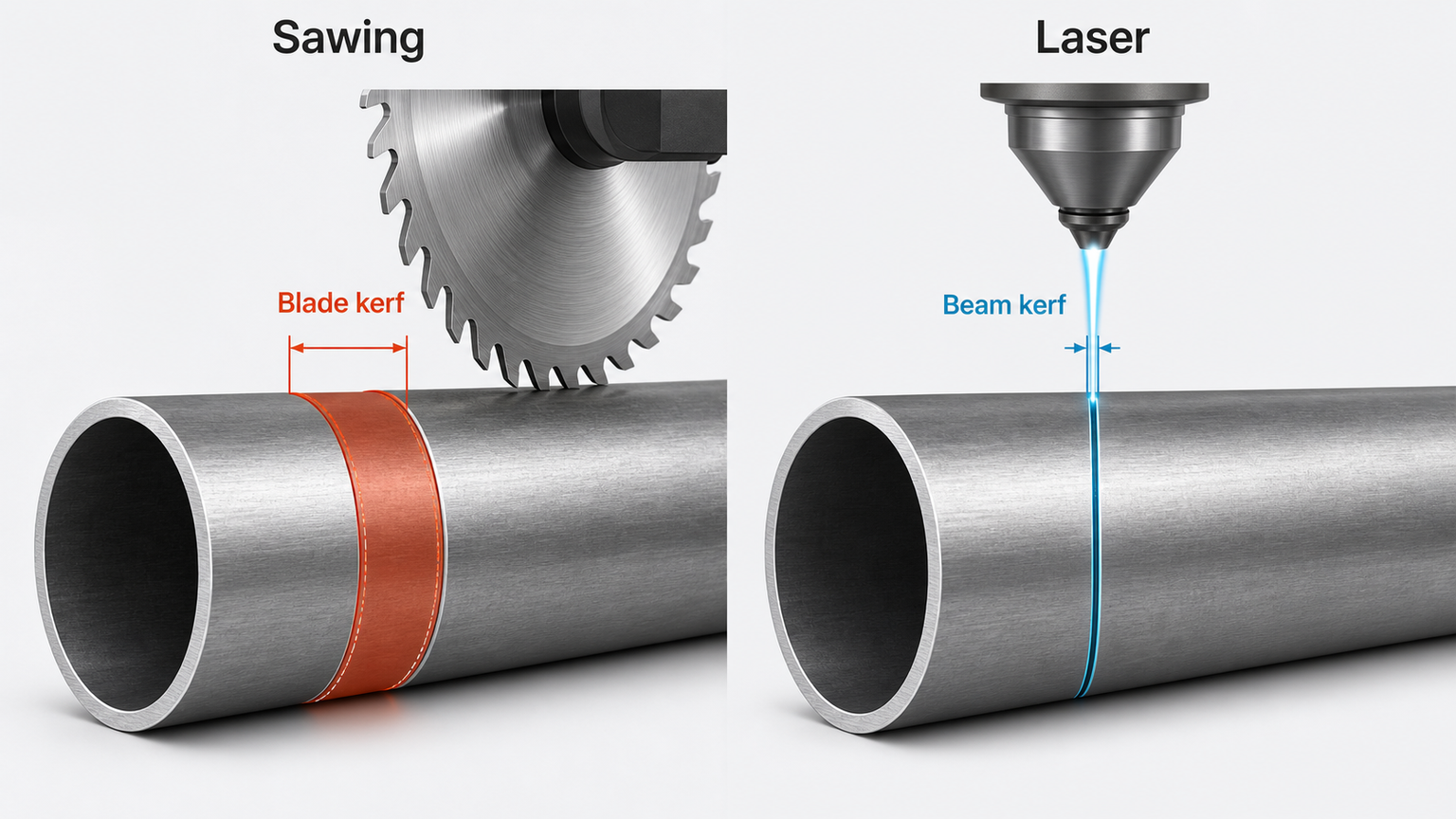 tube cutting kerf