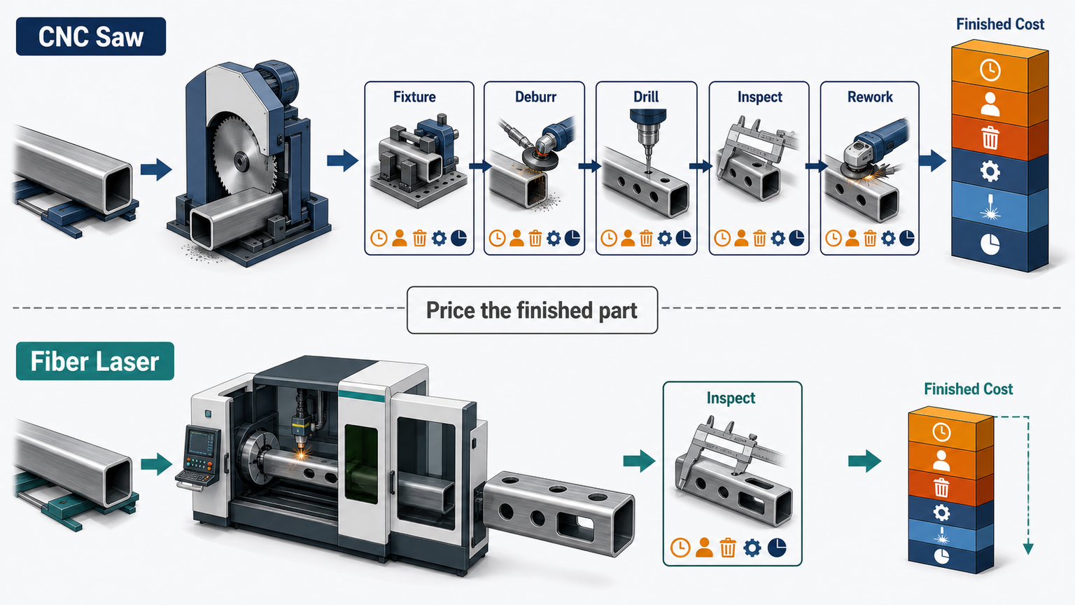 cost per tube part