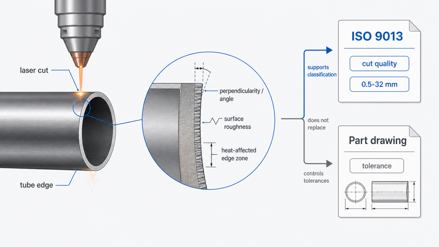 ISO 9013 tube cutting