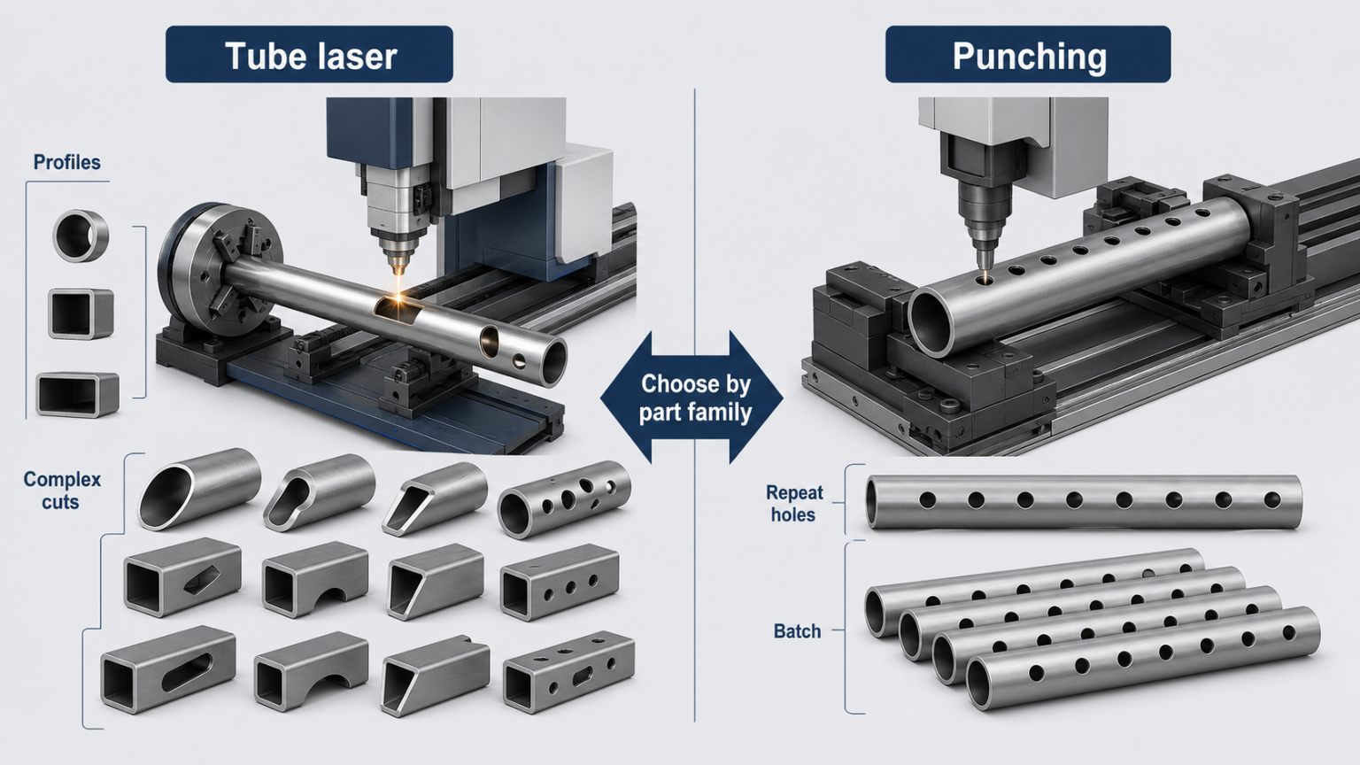 tube laser vs punching
