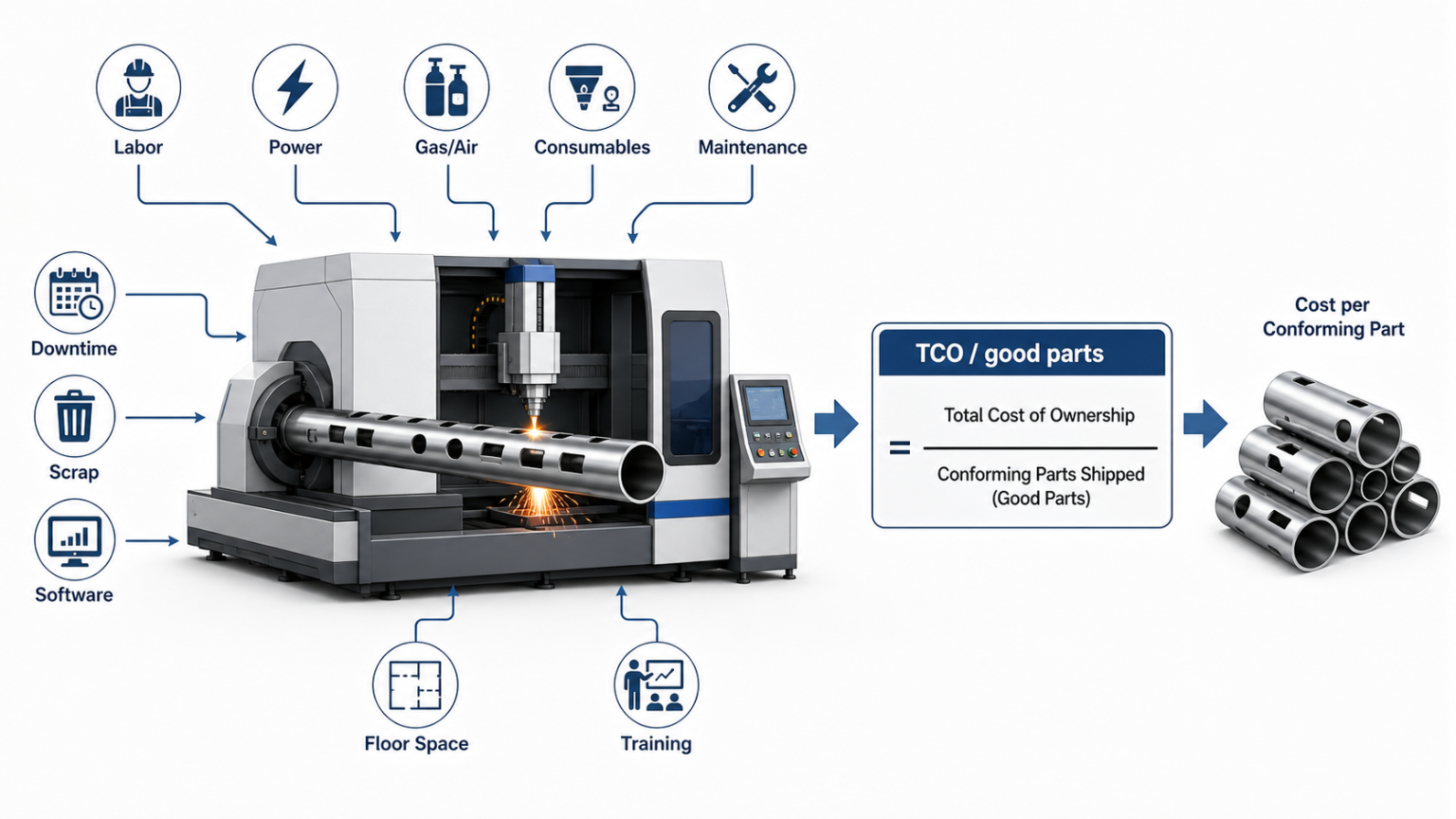 laser tube cutter running cost