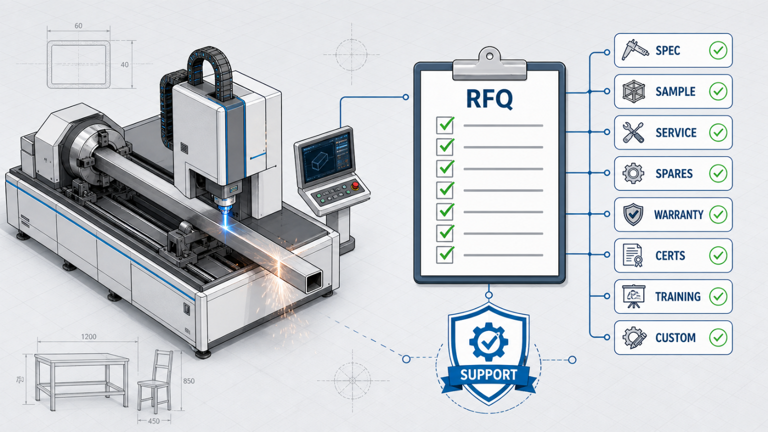 laser tube cutter RFQ checklist
