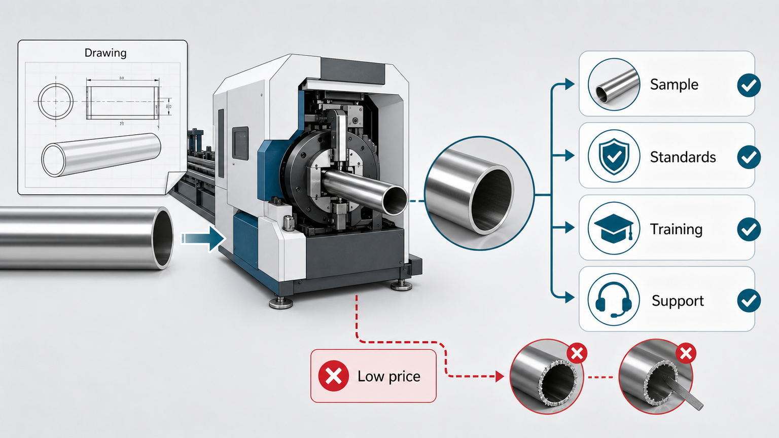 stainless tube cutting supplier