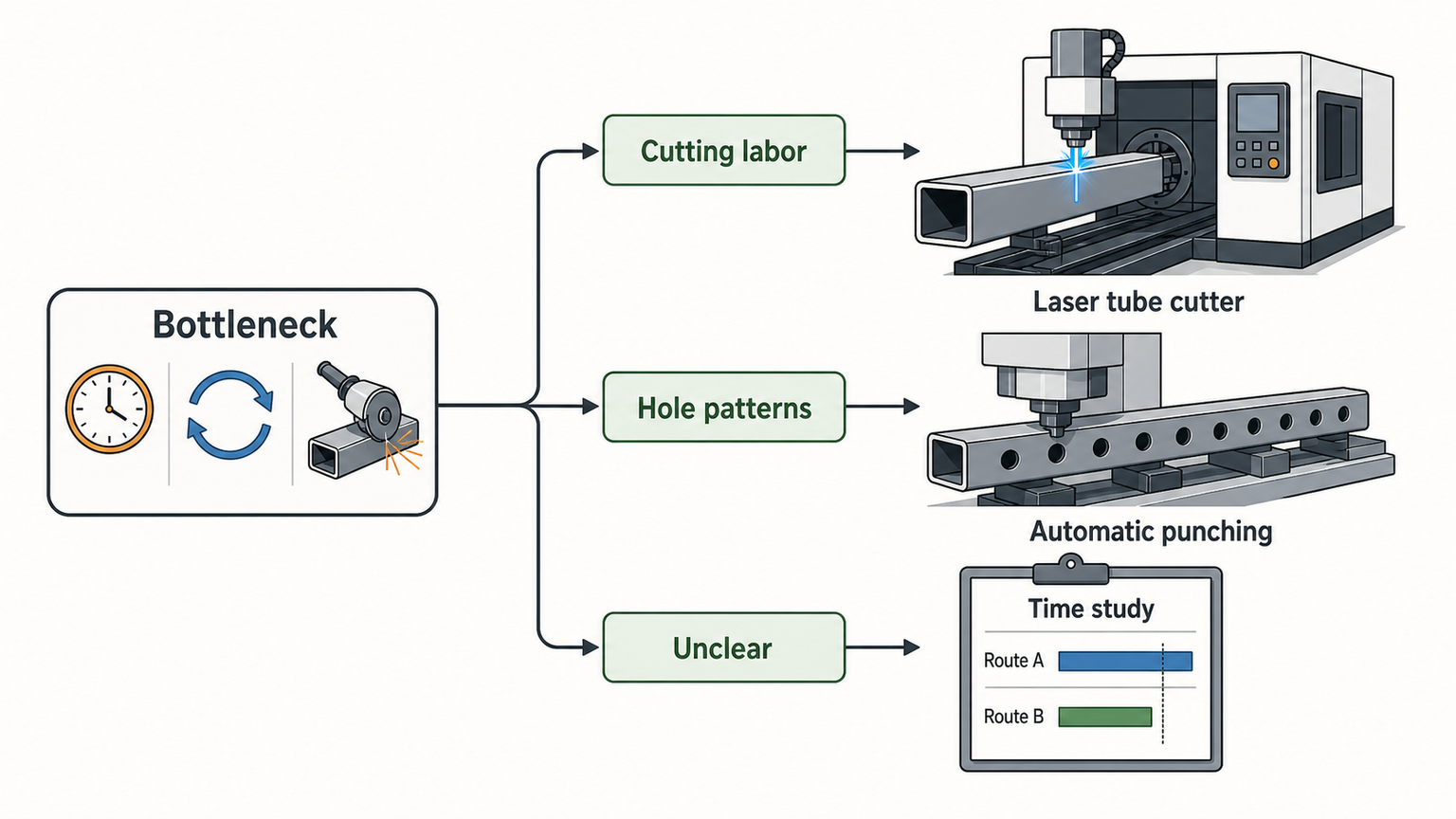 tube laser use case matching