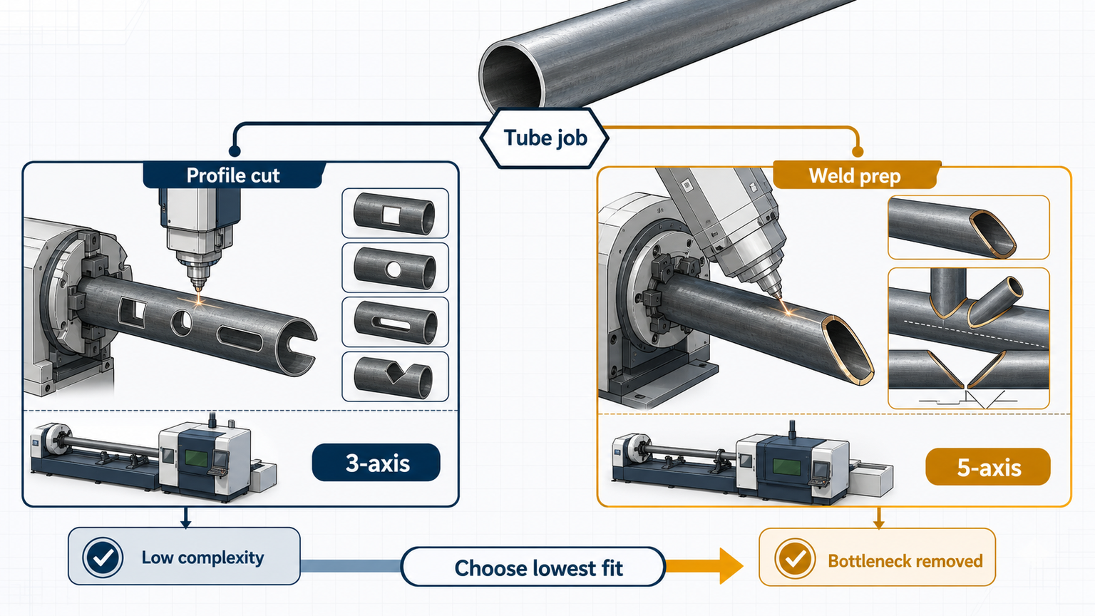 tube laser use case matching