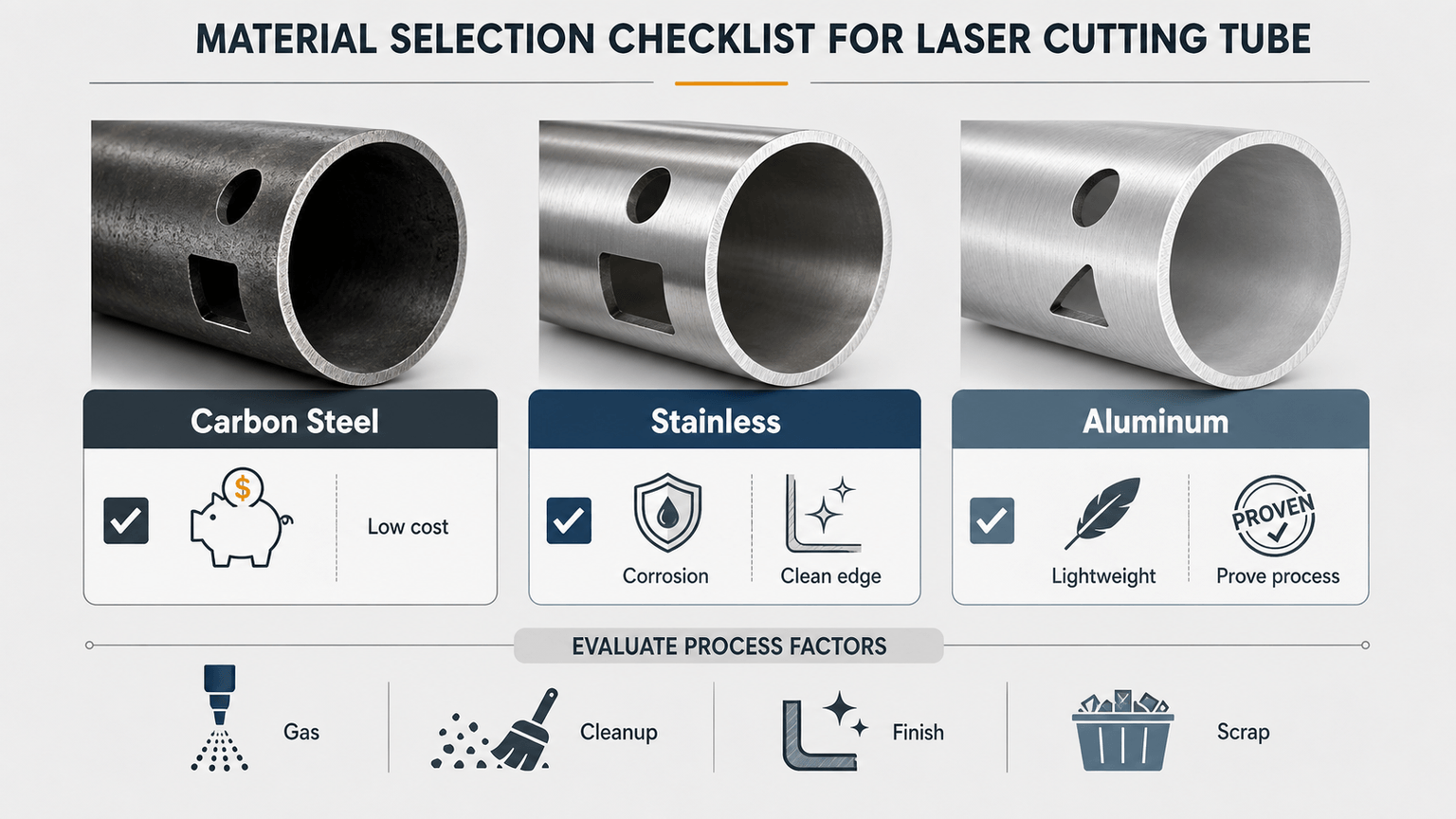 material selection checklist