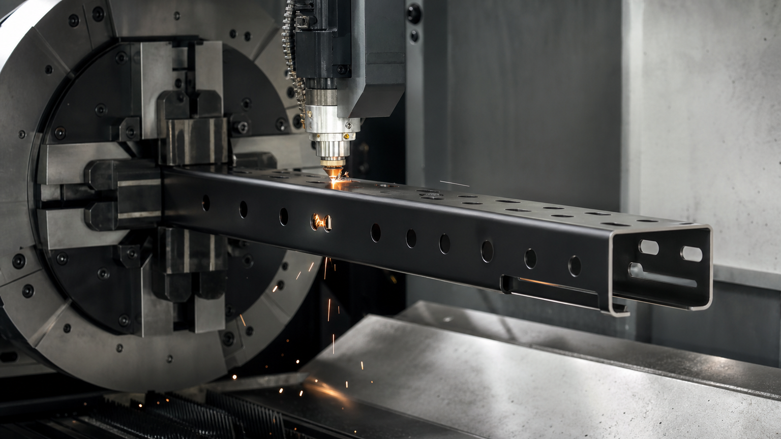 Tube parts staged on the BNL shop floor
