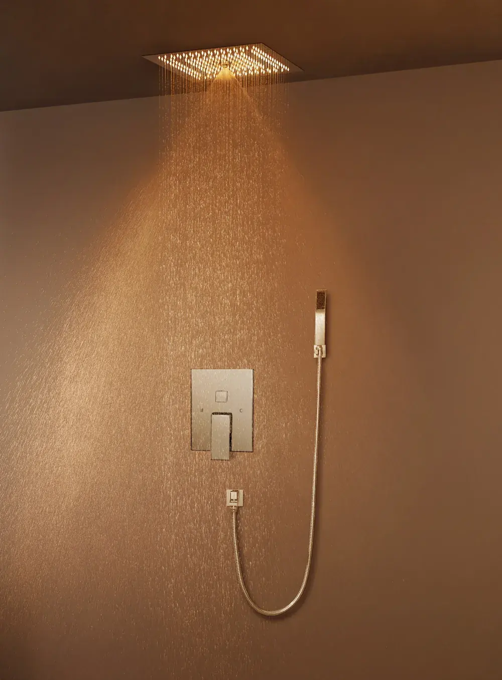 YW-S15 shower configuration, 400 × 400 mm, catalogue page 121