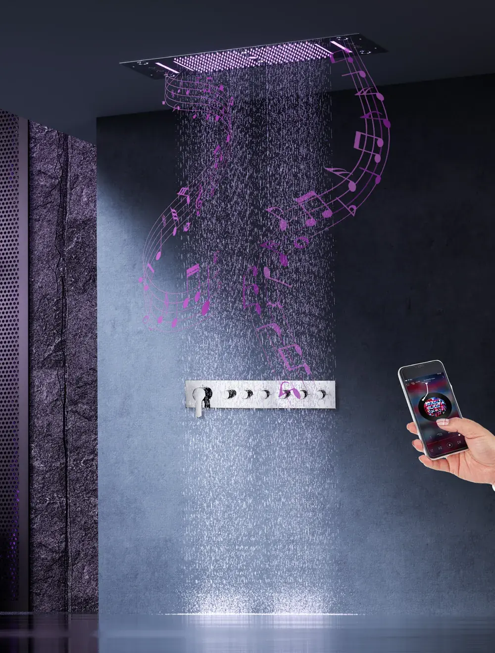 YW-S01 shower configuration, 1200 × 400 mm, catalogue page 51